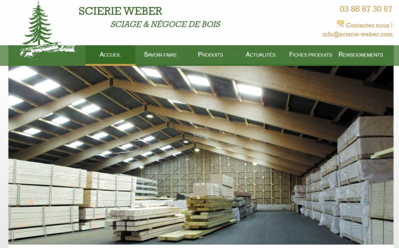Activité de négoce bois et de scierie Weber à Wangenbourg-Engenthal près de Strasbourg