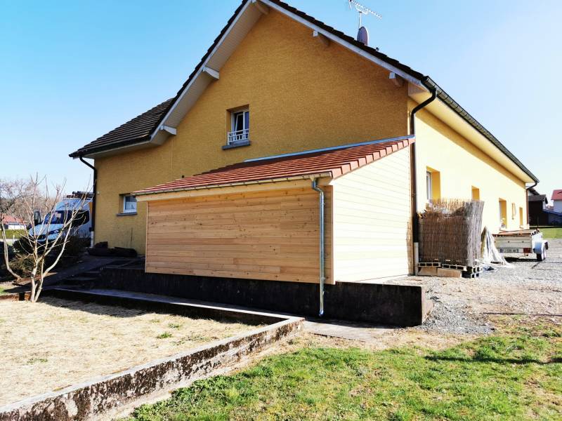 extension pour un abri de jardin préfabriqué en atelier 67130 Natzwiller