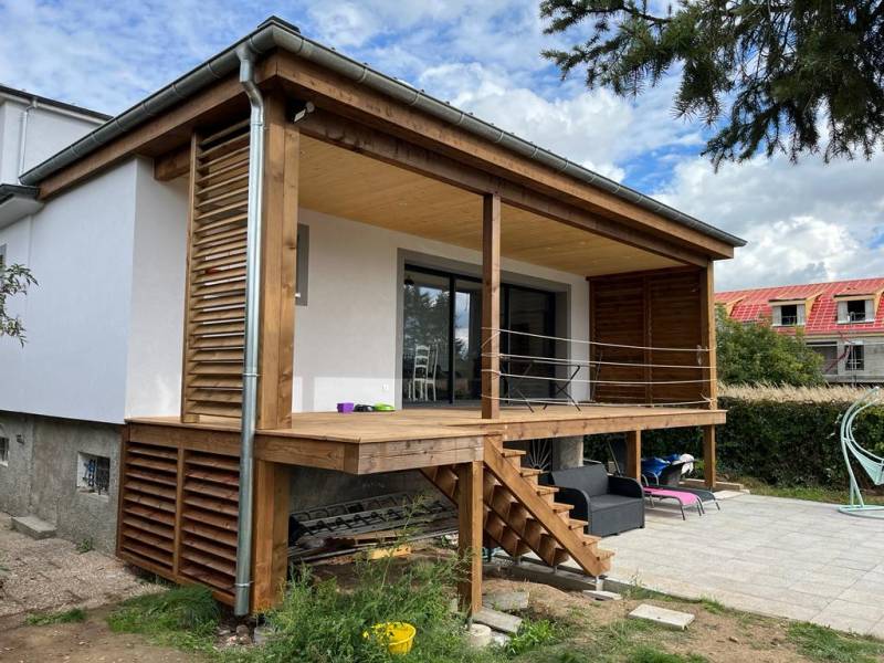Réalisation d'extension avec ossature en bois