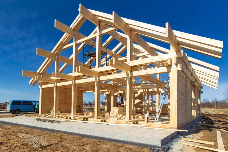 Construction de maison avec ossature en bois